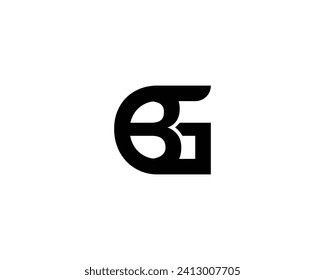 plantilla de vector de diseño de logotipo BG GB
