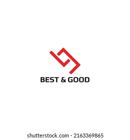 logotipo de la letra inicial abstracta B y G en color rojo aislado en color blanco aplicado para el diseño del logotipo de entrenamiento de golf también adecuado para marcas o empresas que tengan el nombre inicial BG o GB