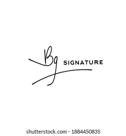 Bg hand isolated beauty handwritten logo for identity