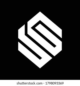 bG hexagon logo concept. Simple illustrated vector logo. Minimal logo