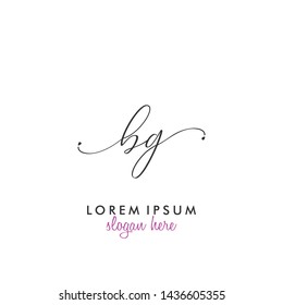 BG Initial beauty monogram logo vector