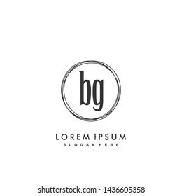 BG Initial beauty monogram logo vector