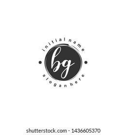 BG Initial beauty monogram logo vector