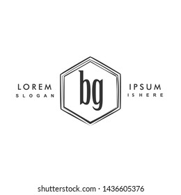 BG Initial beauty monogram logo vector