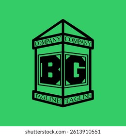 BG Initial Explore this unique collection of alphabet house logos, featuring stylish letter combinations inside a geometric house outline. Perfect for branding