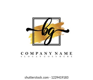 BG Initial handwriting logo concept