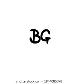 BG initial handwriting logo for identity
