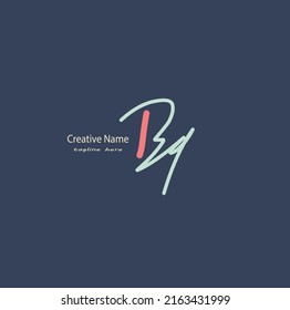 Ilustraciones y vectores del logotipo de escritura a mano inicial Bg