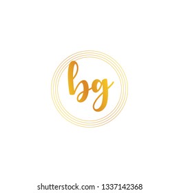 BG  Initial Handwriting logo template vector