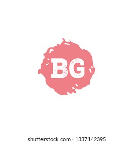 BG  Initial Handwriting logo template vector