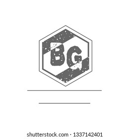 BG  Initial Handwriting logo template vector