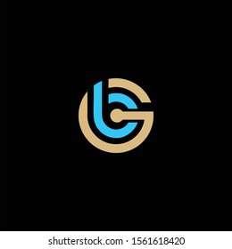 BG initial letter logo design template vector
