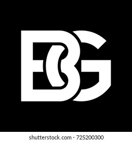 BG initial letter logo design template vector