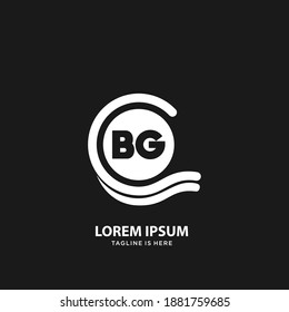 BG Plantilla de logotipo de letra inicial vector	