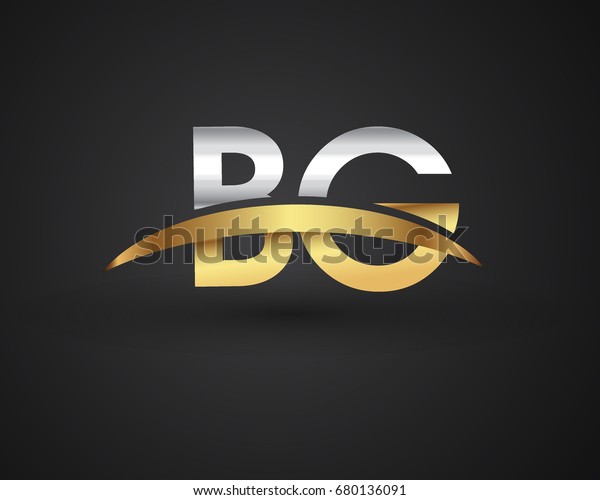 Bg Initial Logo Company Name Colored Stock Vector (Royalty Free ...