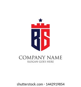 BG initial logo design inspiration, Shield logo template