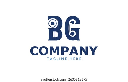 BG initial logo design and letter logo design