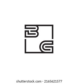 BG initial logo letters in high quality professional design that will print well across any print media