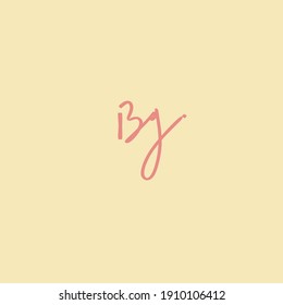 Bg Bg initial logo symbol elegant vector handwriting signature