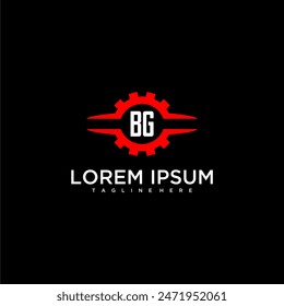 BG initial monogram for automotive logo design vector
