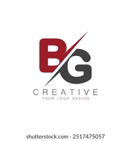 BG initial monogram with letter creative logo
