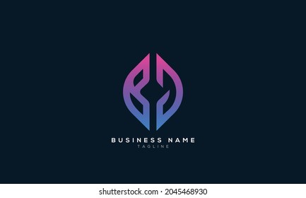 Diseño del logotipo del alfabeto de texto en letra monográfica de las iniciales BG