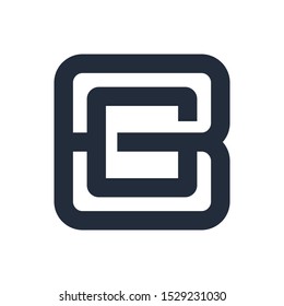 BG initials Square Logo Template