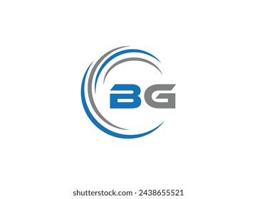 BG Letter Initial Logo Plantilla de diseño de ilustración vectorial