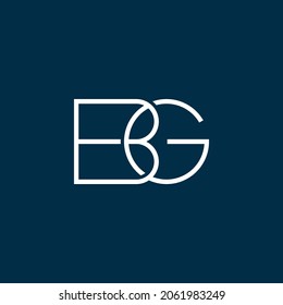 BG letter initial modern monogram logo