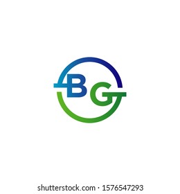 BG Letter Logo concept. Creative Minimal emblem design template. Universal elegant icon - Vector