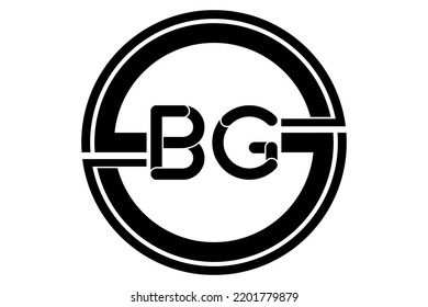 Diseño del logotipo de letras BG con forma de círculo. Diseño del logotipo de forma de círculo y cubo BG. Plantilla de logotipo de vector hexagón BG con colores blanco y negro. Monograma de BG, logotipo de negocios y bienes raíces.