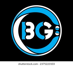 BG letter logo design with a circle shape BG Logo design with unique and simple design.