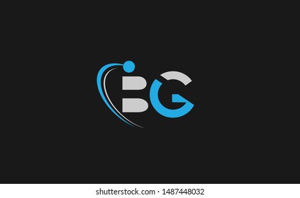 BG Letter Logo Design with Creative Modern Trendy Typography