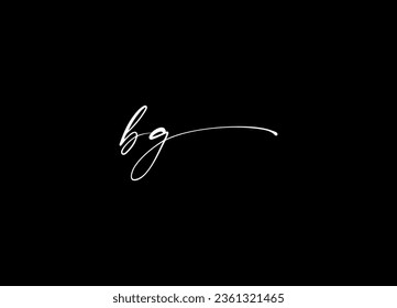 Logo-Design für BG-Buchstaben und Logo-Erstschrift