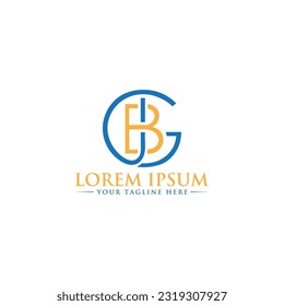 Diseño de logotipo de letras BG único y moderno 