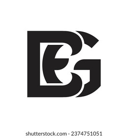 BG letter logo template elements. BG letter vector illustration logo design .