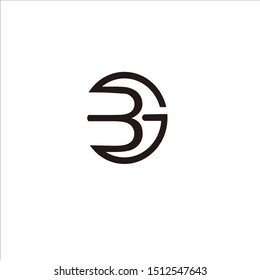 BG LETTER LOGO VECTOR, FOR WHITE BLACK BRAND NAME