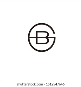 BG LETTER LOGO VECTOR, FOR WHITE BLACK BRAND NAME