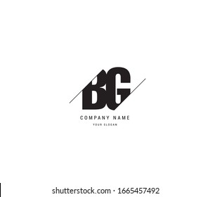 B&G letters joint logo vector, Abstract typography letters