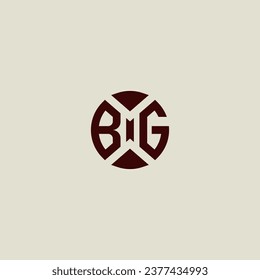 Logotipo inicial geométrico de línea BG en diseño profesional de alta calidad que se imprimirá bien en cualquier medio de impresión