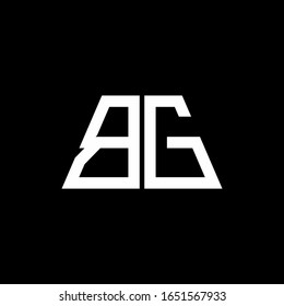 BG logo abstract monogram isolated on black background