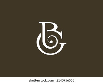 Bg Logo Classic Modern Style Personal Stock Vector (Royalty Free ...