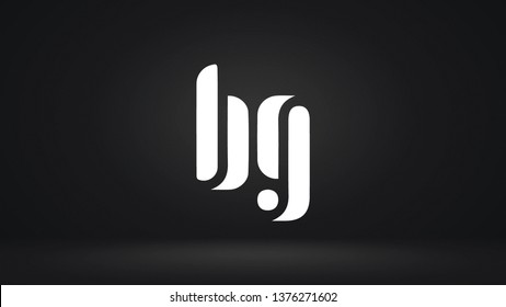 BG logo design template vector illustration 