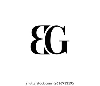 BG Logo design vector template. BG