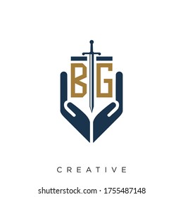 bg logo design vetor icon