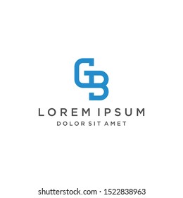 BG Logo or GB Logo Monogram Icon Vector Symbol Template