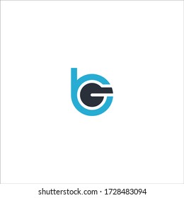 Plantilla de diseño de letras iniciales del logotipo BG vectores