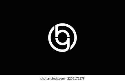 Plantilla de diseño de letras iniciales del logotipo BG vectores