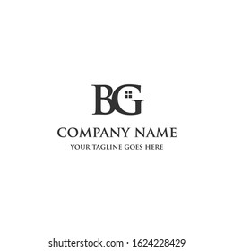 BG logo with a window form element which means a real estate company