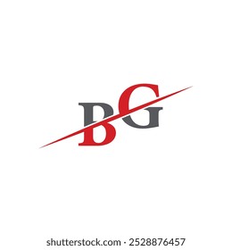 BG Minimalist Logo with Dynamic Diagonal Line